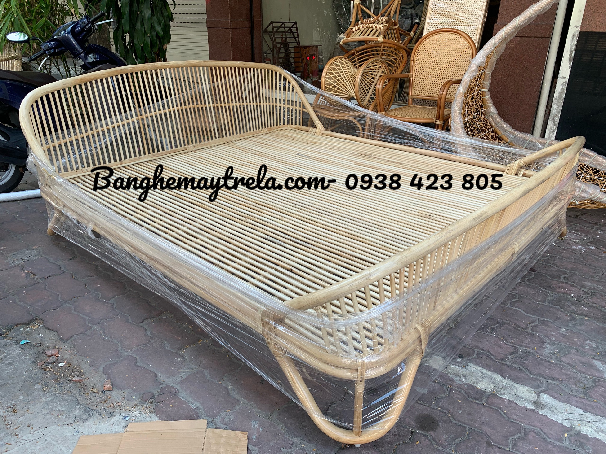 Giường mây tự nhiên phòng ngủ